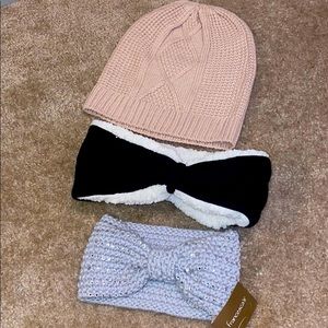 Winter beanie and headbands